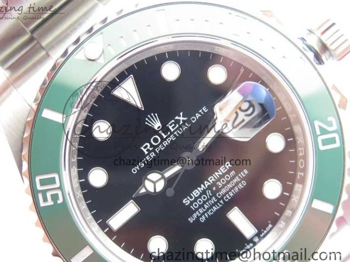 MiroTime 0701 Bold Submariner 41mm 126610 LV Kermit EWF Black Dial on SS Bracelet A 2765